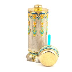 925 Ayar Gümüş Vintage Mine İşlemeli Zarif Parfüm Şişesi - Nusrettaki (1)