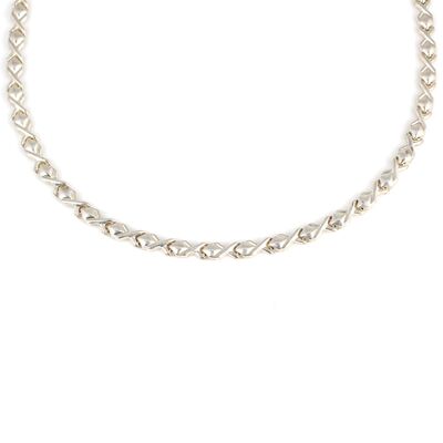 925 Ayar Gümüş Xo Model Pres Kolye - 3