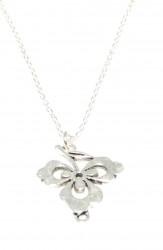 925 Sterling Silver Leaf Design Necklace - Nusrettaki