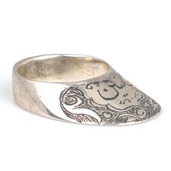 Nusrettaki - 925 Ayar Gümüş Yasin İsmi Yazılı Zikir Erkek Yüzüğü