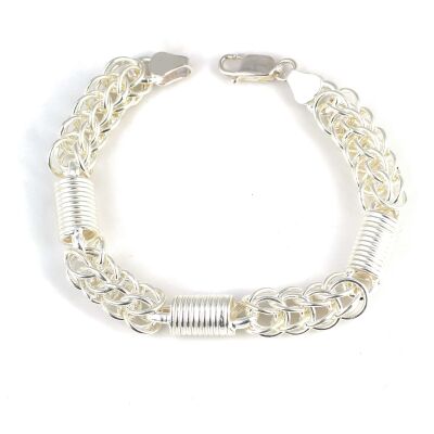 925 Ayar Gümüş Yay Görünümlü Kafes Bileklik - 1