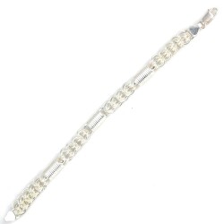 925 Ayar Gümüş Yay Görünümlü Kafes Bileklik - Nusrettaki (1)