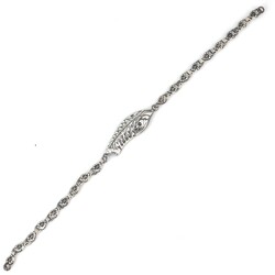 925 Ayar Gümüş Yılan Kafalı Elişi Kalemli Bileklik - 4