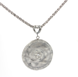 Nusrettaki - 925 Ayar Gümüş Yonca Bahçesi Madalyon Kolye