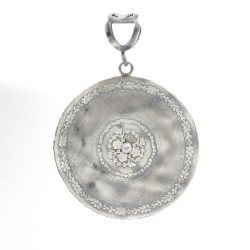 925 Ayar Gümüş Yonca Bahçesi Madalyon Kolye Ucu - Nusrettaki