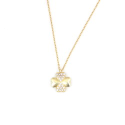 925 Ayar Gümüş Yonca Kalp Kolye - Nusrettaki (1)