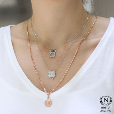 925 Sterling Silver Big Clover Necklace - 3