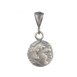925 Ayar Gümüş Yüce Sezar Modeli Madalyon Kolye Ucu - Thumbnail
