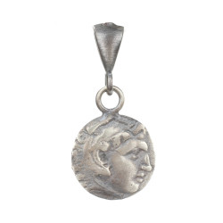 925 Ayar Gümüş Yüce Sezar Modeli Madalyon Kolye Ucu - Nusrettaki