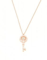 Nusrettaki - 925 Sterling Silver Sunburst Key Necklace