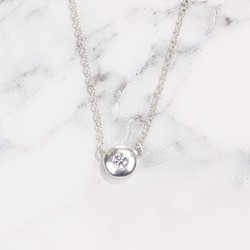 925 Ayar Gümüş Yuvarlak Taşlı Model Kolye - 3