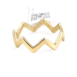 925 Ayar Gümüş Zikzak Yüzük, Sarı - Nusrettaki (1)