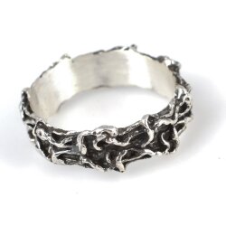 925 Ayar Gümüş Zincir Desenli Yüzük - 3