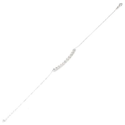 Sterling Silver 11 Row Waterway Bracelet with CZ - 3