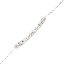 Sterling Silver 11 Row Waterway Bracelet with CZ - 4