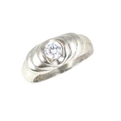 925 Ayar Gümüş Zirkon Taşlı Tasarım Yüzük - Nusrettaki