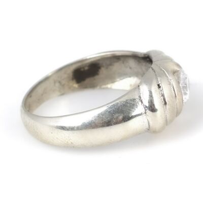 925 Ayar Gümüş Zirkon Taşlı Tasarım Yüzük - 3