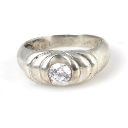 925 Ayar Gümüş Zirkon Taşlı Tasarım Yüzük - 4