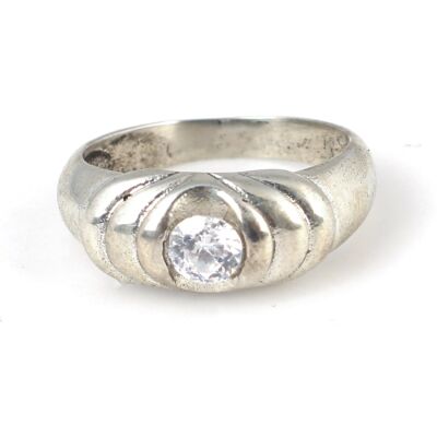 925 Ayar Gümüş Zirkon Taşlı Tasarım Yüzük - 4