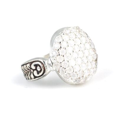 925 Ayar Gümüş Zirkon Taşlı Yüzük - 2