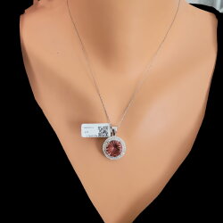 925 Ayar Gümüş Zultanit Taşı Anturaj Kolye - Nusrettaki