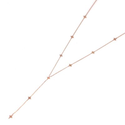 925 Ayar Rose Gümüş Minik Kutup Yıldızı Y Kolye - 1