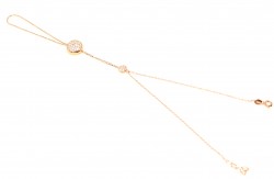 925 Ayar Rose Gümüş Yarım Yuvarlak Taşlı Şahmeran - 7