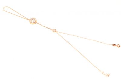 925 Ayar Rose Gümüş Yarım Yuvarlak Taşlı Şahmeran - 7