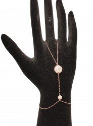 925 Ayar Rose Gümüş Yarım Yuvarlak Taşlı Şahmeran - 6