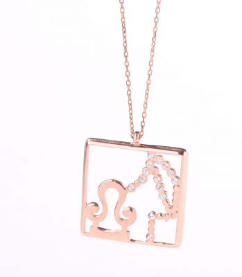 925K Rose Silver Libra Necklace - 2