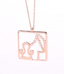 925K Rose Silver Libra Necklace - 3