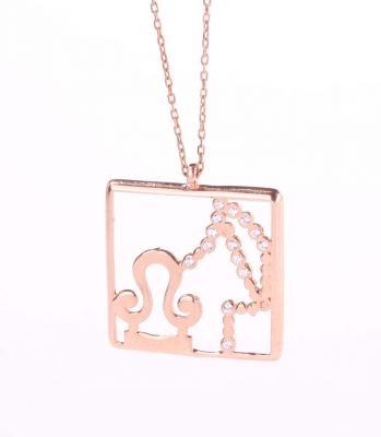 925K Rose Silver Libra Necklace - 3