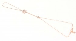 Sterling Silver Snowflake Hand Ring Bracelet - Nusrettaki (1)