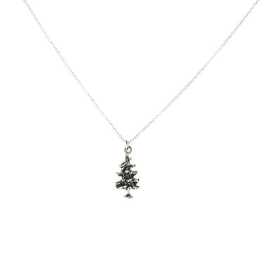 925 Silver Christmas Tree Necklace - 4