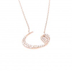 925 Silver Rose Vav Pendant Necklace - Nusrettaki (1)