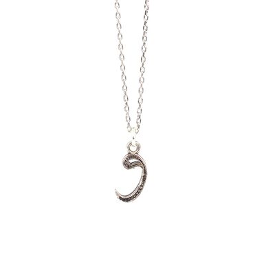 925 Silver Vav Letter Pendant Necklace - 2