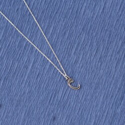 925 Silver Vav Letter Pendant Necklace - 3