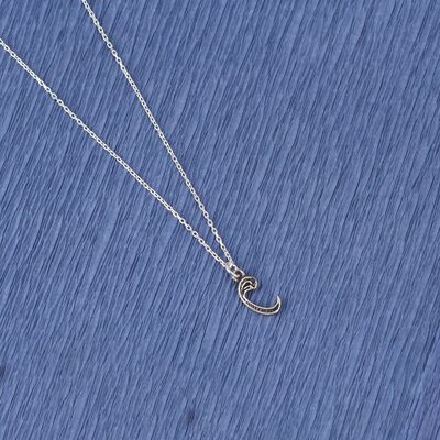 925 Silver Vav Letter Pendant Necklace - 3