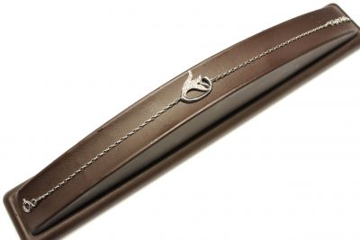 925 Silver Waw (Vav) Letter Bracelet with White Gold Vermeil - 2