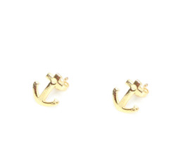 925 Sterling Silver Anchor Stud Earrings - 8