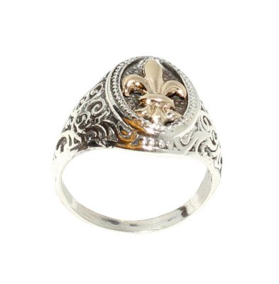 925 Sterling Silver And Bronze Konstantinopol Design Ring - 2