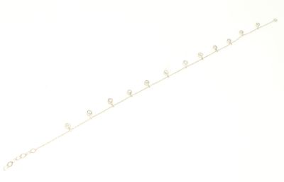 925 Sterling Silver Anklet with stone - 1