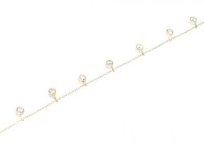 925 Sterling Silver Anklet with stone - 3