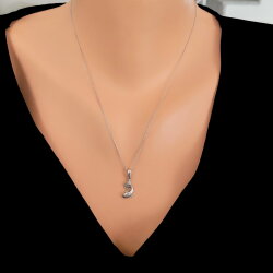 925 Sterling Silver Baby Fish Model Necklace - Nusrettaki