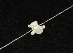 925 Sterling Silver Bear Anklet - Nusrettaki (1)