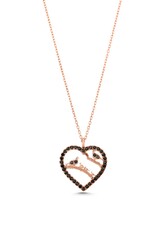 925 Sterling Silver Bird in a Heart Necklace - 6