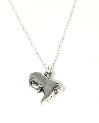 925 Sterling Silver Boots Necklace - 4