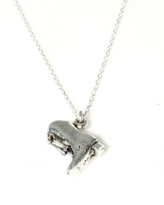 925 Sterling Silver Boots Necklace - 5