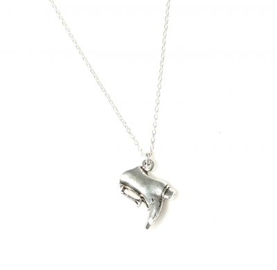 925 Sterling Silver Boots Necklace - 6