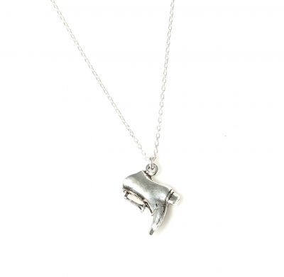 925 Sterling Silver Boots Necklace - 7